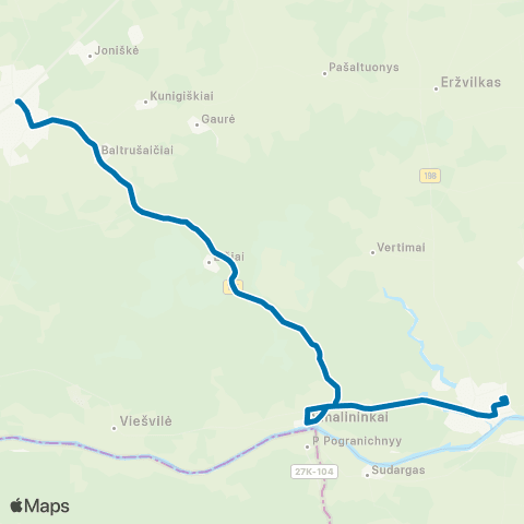 VšĮ „Žaliasis regionas" Jurbarkas - Smalininkai - Tauragė map