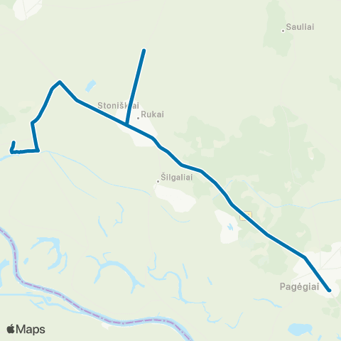 VšĮ „Žaliasis regionas" Pagėgiai - Plaškiai - Užkarda map
