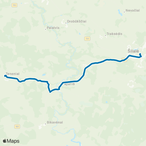 VšĮ „Žaliasis regionas" Šilalė - Pajūris - Teneniai map