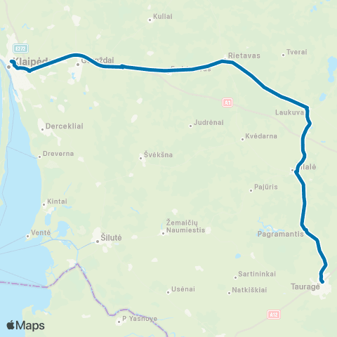 VšĮ „Žaliasis regionas" Tauragė - Šilalė - Laukuva - Klaipėda map
