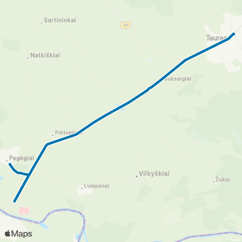VšĮ „Žaliasis regionas" Tauragė - Pagėgiai map