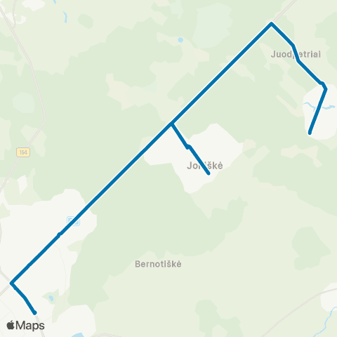 VšĮ „Žaliasis regionas" Žalgirių Mikrorajonas - Joniškės Sodai - Juodpetrių Sodai map