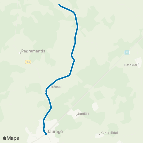 VšĮ „Žaliasis regionas" Tauragė - Žalgirių Mikrorajonas - Lomiai - Vaitimėnai map