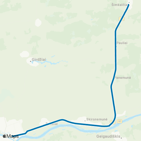 VšĮ „Žaliasis regionas" Jurbarkas - Šimkaičiai map