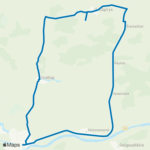 VšĮ „Žaliasis regionas" Jurbarkas - Vadžgirys map