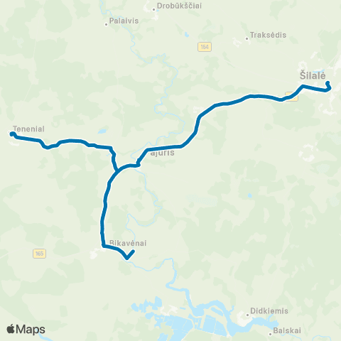 VšĮ „Žaliasis regionas" Šilalė - Pajūris - Teneniai - Žvingiai map