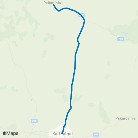 VšĮ „Žaliasis regionas" Kaltinėnai - Palentinis map
