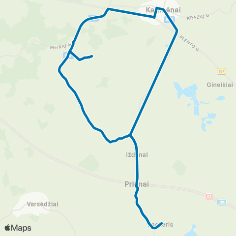 VšĮ „Žaliasis regionas" Rūteliai - Paežeris - Iždonai - Kaltinėnai map