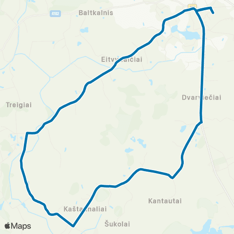 VšĮ „Žaliasis regionas" Laukuva - Kaštaunaliai map