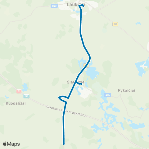 VšĮ „Žaliasis regionas" Laukuva - Padievytis map