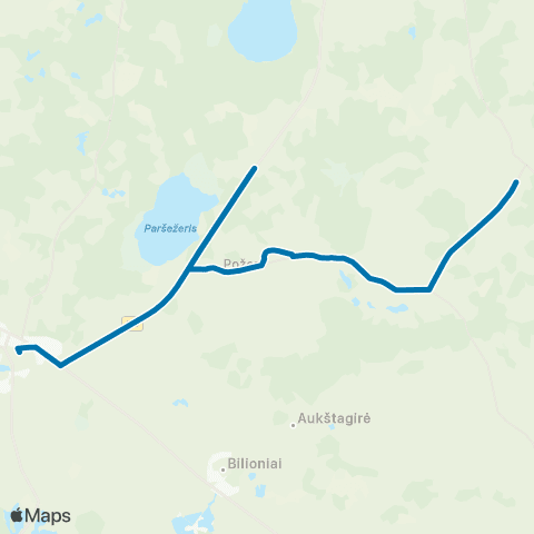 VšĮ „Žaliasis regionas" Laukuva - Požerė - Beržė map
