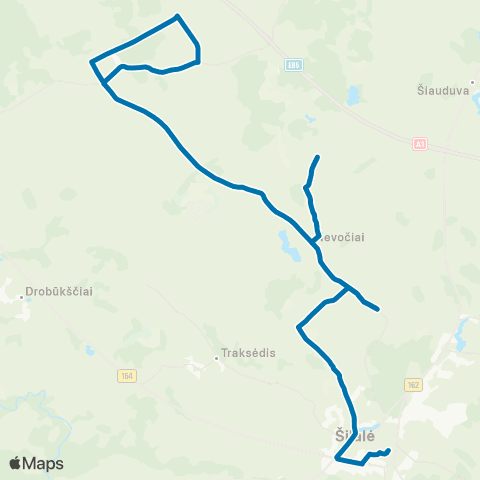 VšĮ „Žaliasis regionas" Žadeikiai - Nevočiai - Kuodaičiai - Šilalė map