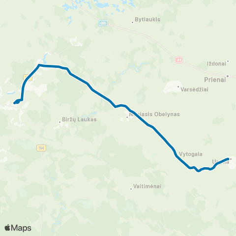 VšĮ „Žaliasis regionas" Šilalė - Obelynas - Upyna map