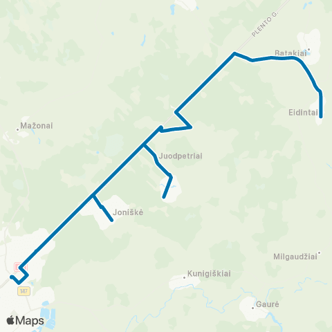 VšĮ „Žaliasis regionas" Tauragė - Batakių Gel. St. map
