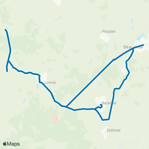 VšĮ „Žaliasis regionas" Batakiai - Ringaliai - Lomiai - Skaudvilė map