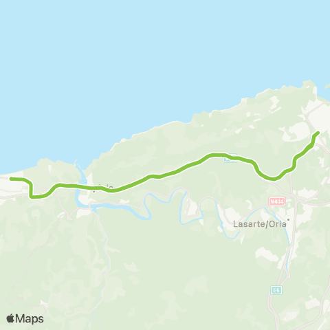 Zarauzko Hiribusa Linea Lanzadera map
