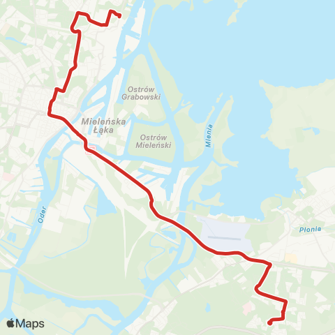 ZDiTM Szczecin Osiedle Bukowe - Ludowa map