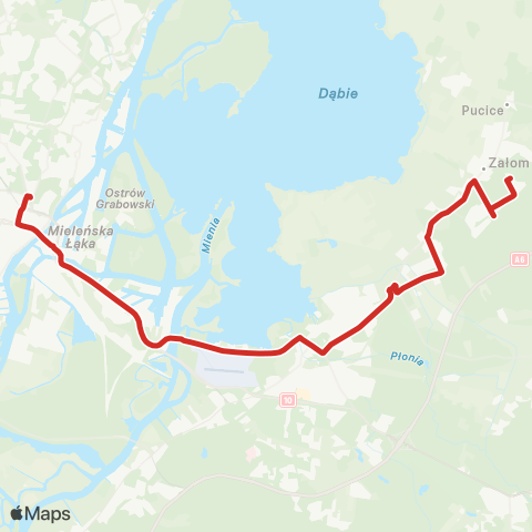 ZDiTM Szczecin Plac Rodła - Osiedle Kasztanowe map