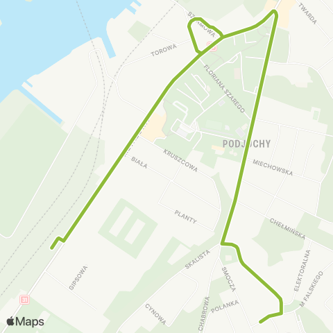 ZDiTM Szczecin SKM Podjuchy - Smocza-Falskiego map