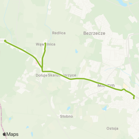 ZDiTM Szczecin Gumieńce - Lubieszyn Rondo - Lubieszyn Granica map