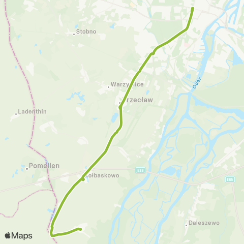 ZDiTM Szczecin Plac Kościuszki - Przecław - Kamieniec map