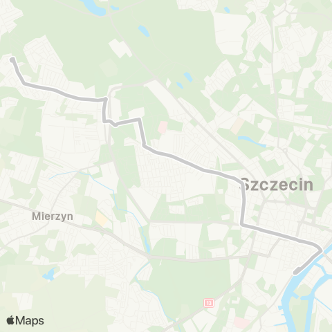 ZDiTM Szczecin SKM Dworzec Gł. (Kolumba) - Klonowica Zaj. / Bezrzecze map
