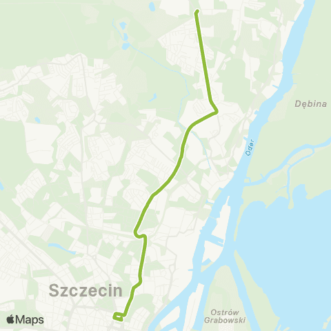 ZDiTM Szczecin Plac Rodła - Szosa Polska map