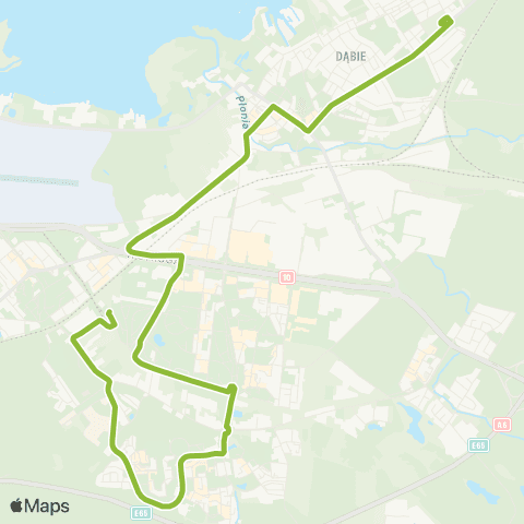ZDiTM Szczecin Turkusowa - Dąbie Osiedle map