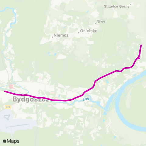 ZDMiKP Bydgoszcz Niepodległości — Las Gdański P+R map