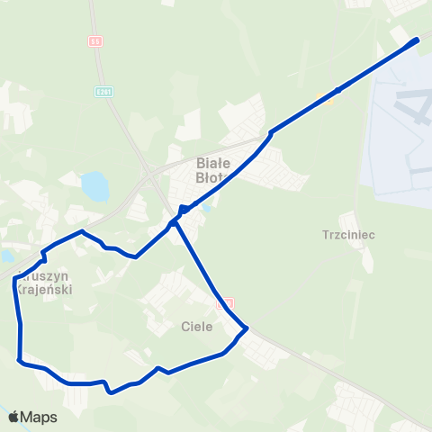 ZDMiKP Bydgoszcz Błonie — Kruszyn — Błonie map