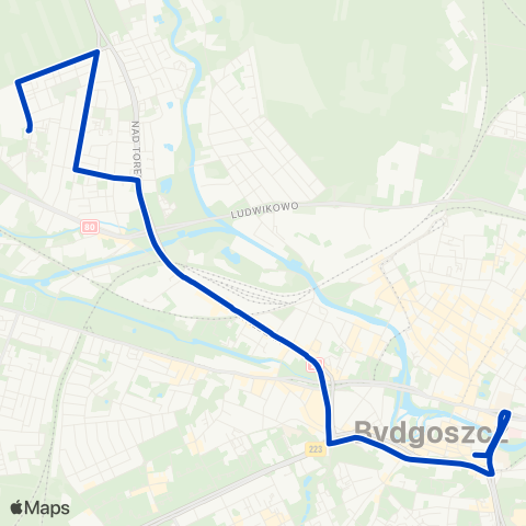 ZDMiKP Bydgoszcz Plac Kościeleckich — Czyżkówko map