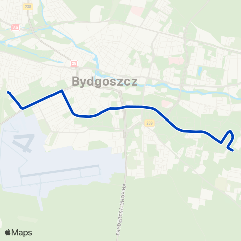 ZDMiKP Bydgoszcz Dworzec Błonie — Kapuściska map