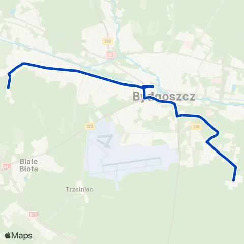 ZDMiKP Bydgoszcz Belma — Glinki BFM map