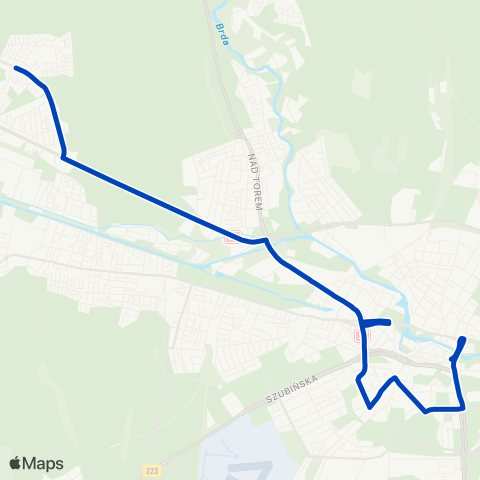 ZDMiKP Bydgoszcz Rekinowa — Plac Kościeleckich map