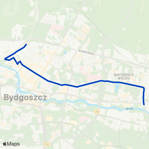 ZDMiKP Bydgoszcz Rycerska — Most Kazimierza Wielkiego map