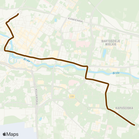 ZDMiKP Bydgoszcz Rycerska — Kapuściska map