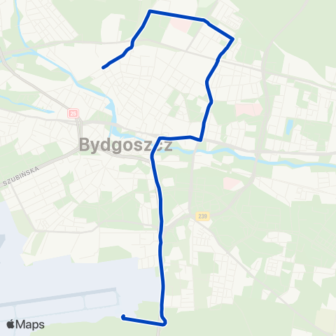 ZDMiKP Bydgoszcz Port Lotniczy — Dworzec Główny map