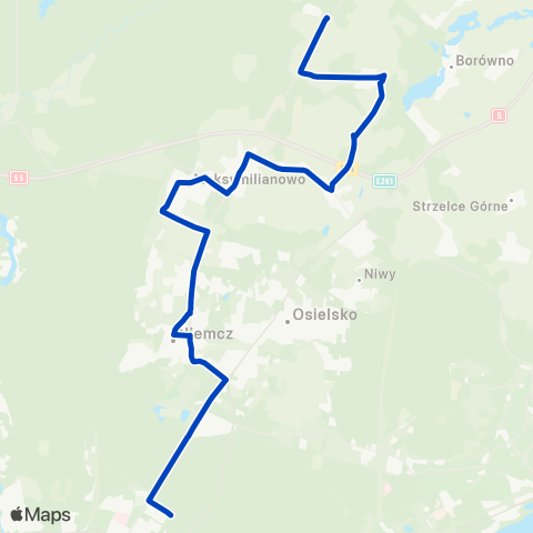 ZDMiKP Bydgoszcz Dworzec Leśne — Żołędowo map