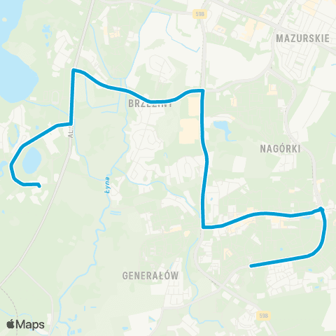 ZDZiT Olsztyn Witosa (Witosa)-Stary Dwór (Słoneczna) map