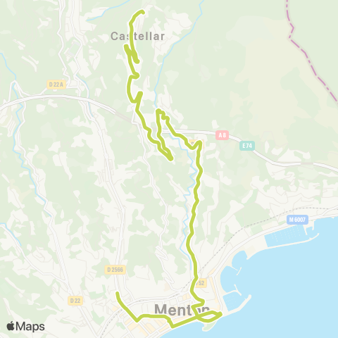 Zest Castellar - Pinède Haute - Baousset ou Ciappes - Gare rout. map