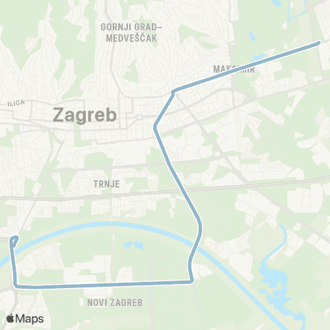 ZET Savski Most-Dubrava map