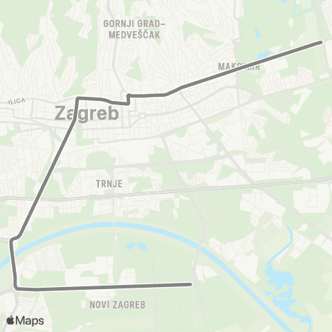 ZET Mihaljevac-ZapruđE map