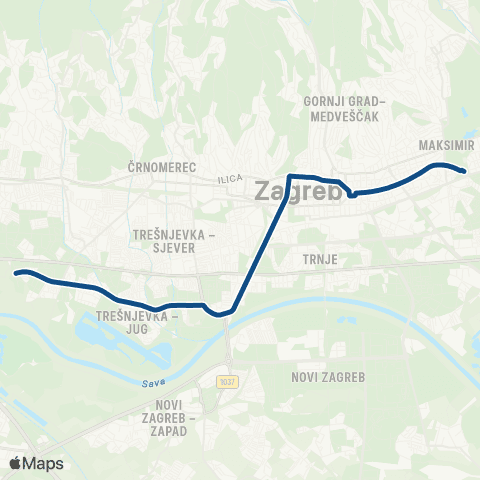ZET Prečko - Borongaj map