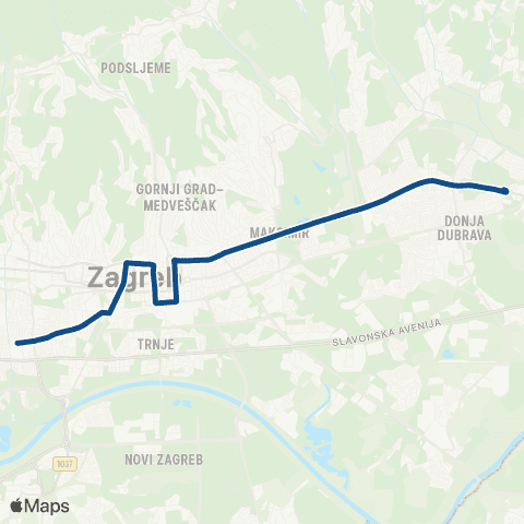 ZET Ljubljanica - Dubec map
