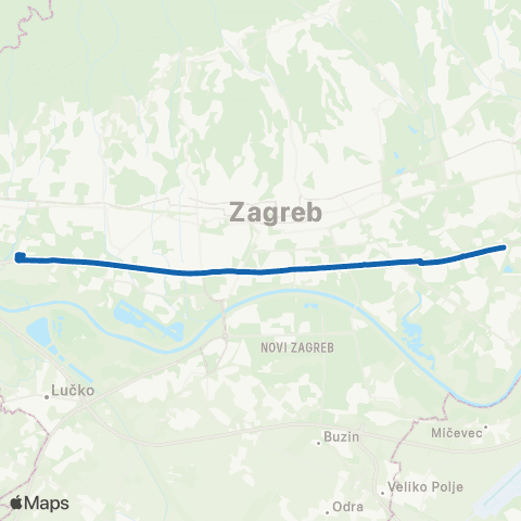ZET Jankomir - Žitnjak map