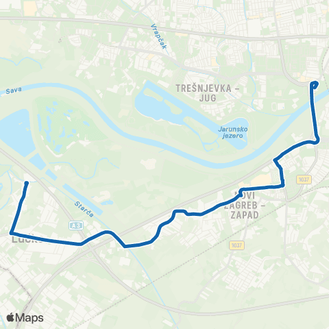 ZET Savski Most - Lučko map