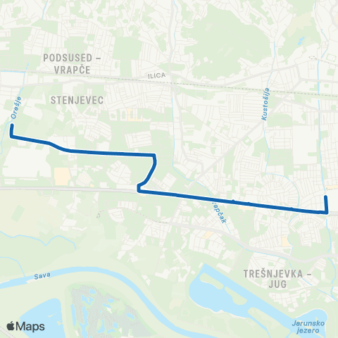 ZET Ljub.-Špansko-Jank. map