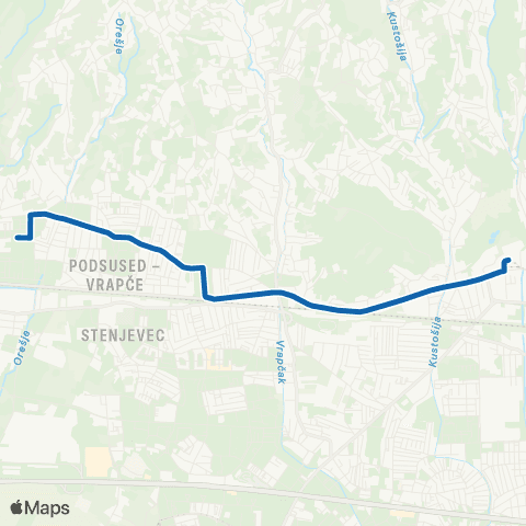 ZET Črn.-Karaž.-Gajnice map