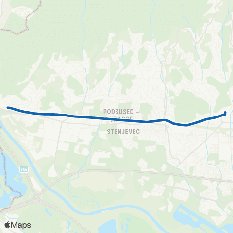 ZET Črn.-Podsused Centar map