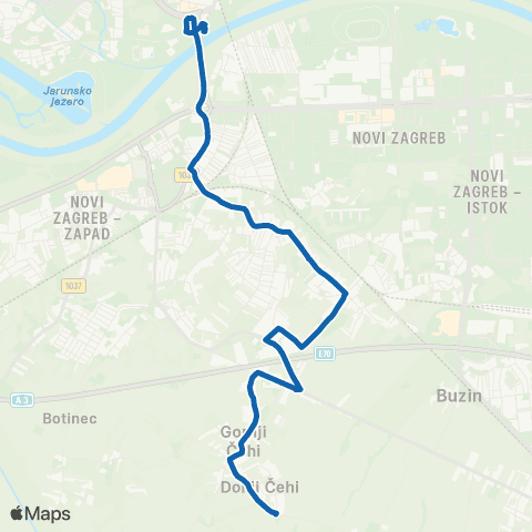 ZET S.Most-Sv.Klara-Čehi map